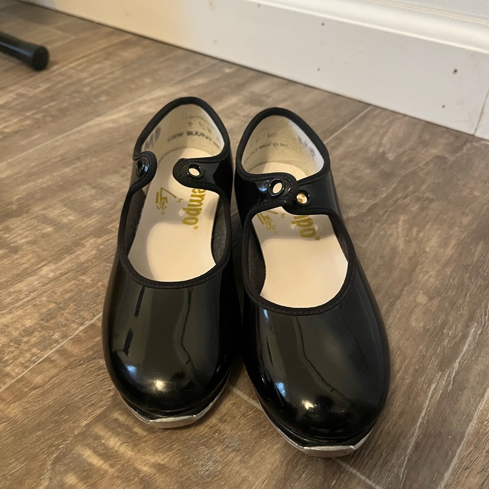 Kids Black Tap Shoes